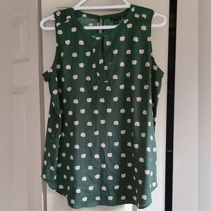 Ann Taylor Elegant Green Summer Sleeveless Top